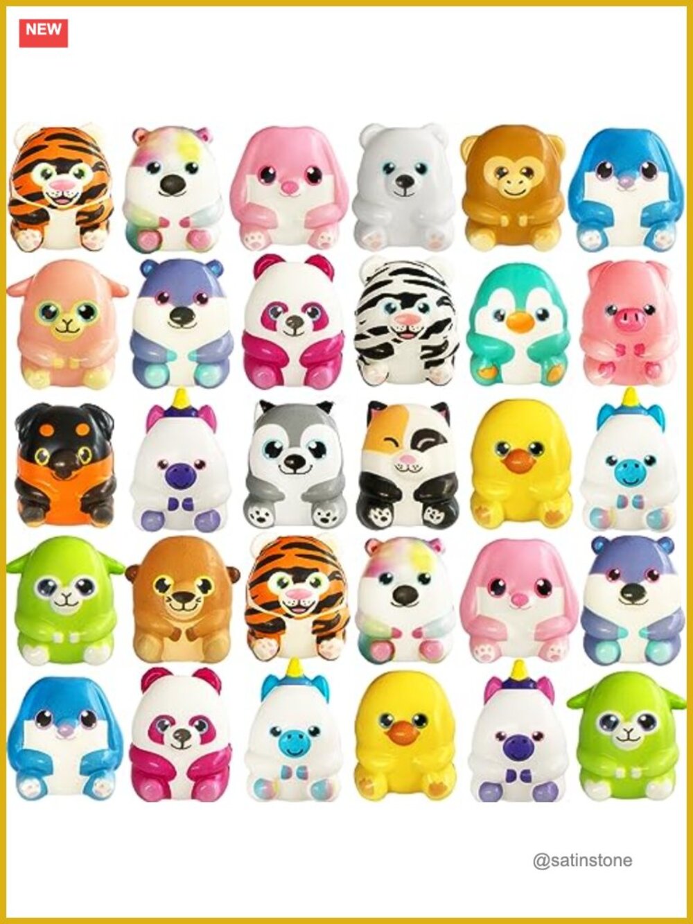 Squishy Toys Party Favors for Kids, Bulk 30 Pack Slow Rising Kawaii Stress